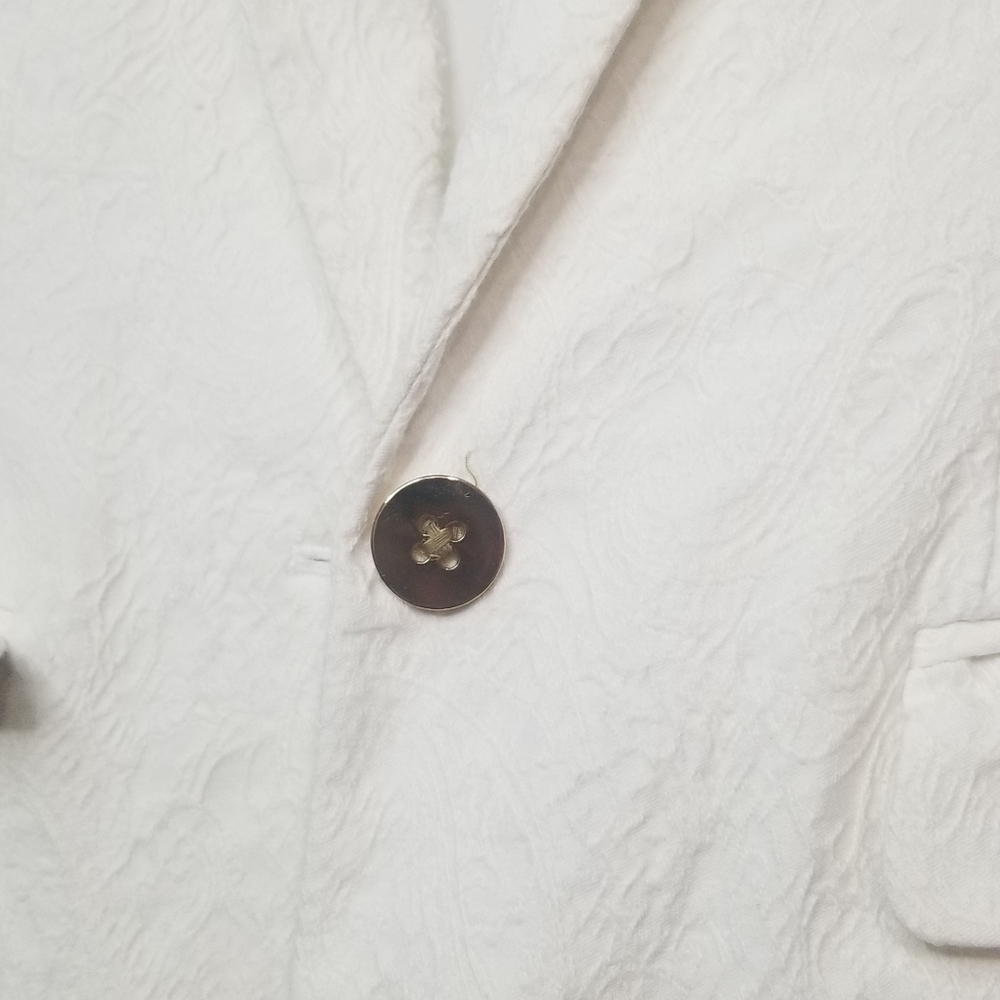Apt. 9 White Single-Button Textured Blazer - Picture 12 of 16
